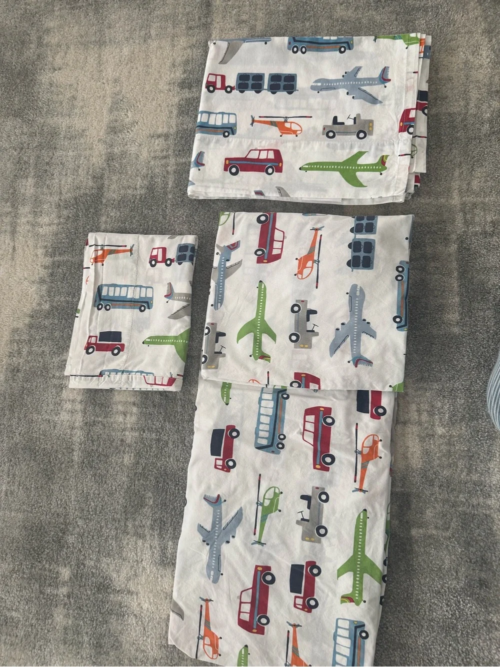 Pottery Barn Kids Transportation Toddler Sheet Set (Crib Size)